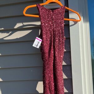 Abound Glittery Burgundy Kids Bodysuit